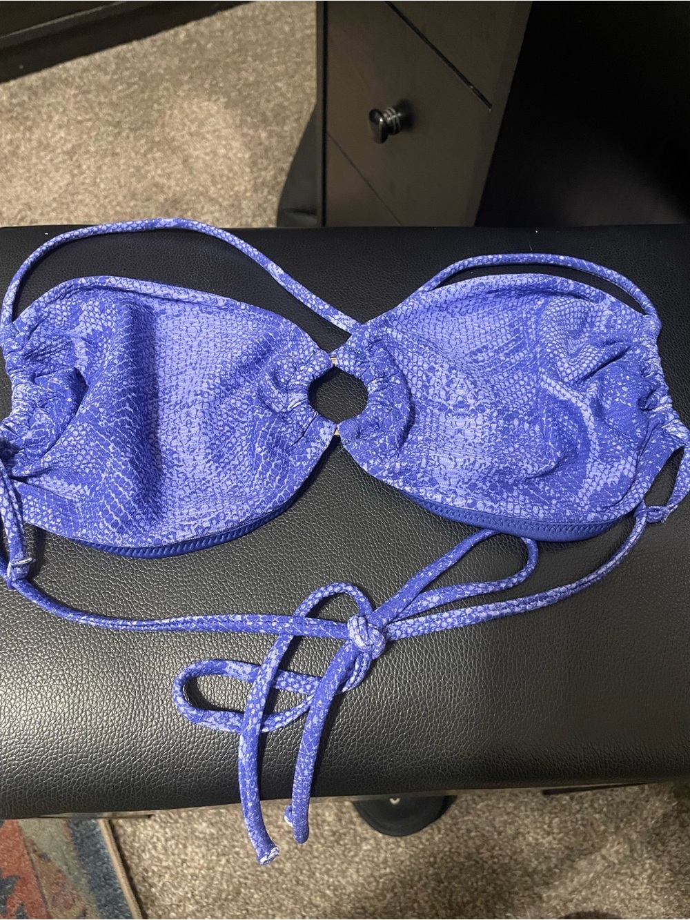 Purple bikini snake top with Ring Detail